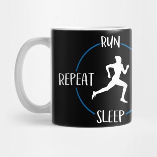 Run Eat Sleep Repeat Gift For Runners & Joggers Mug